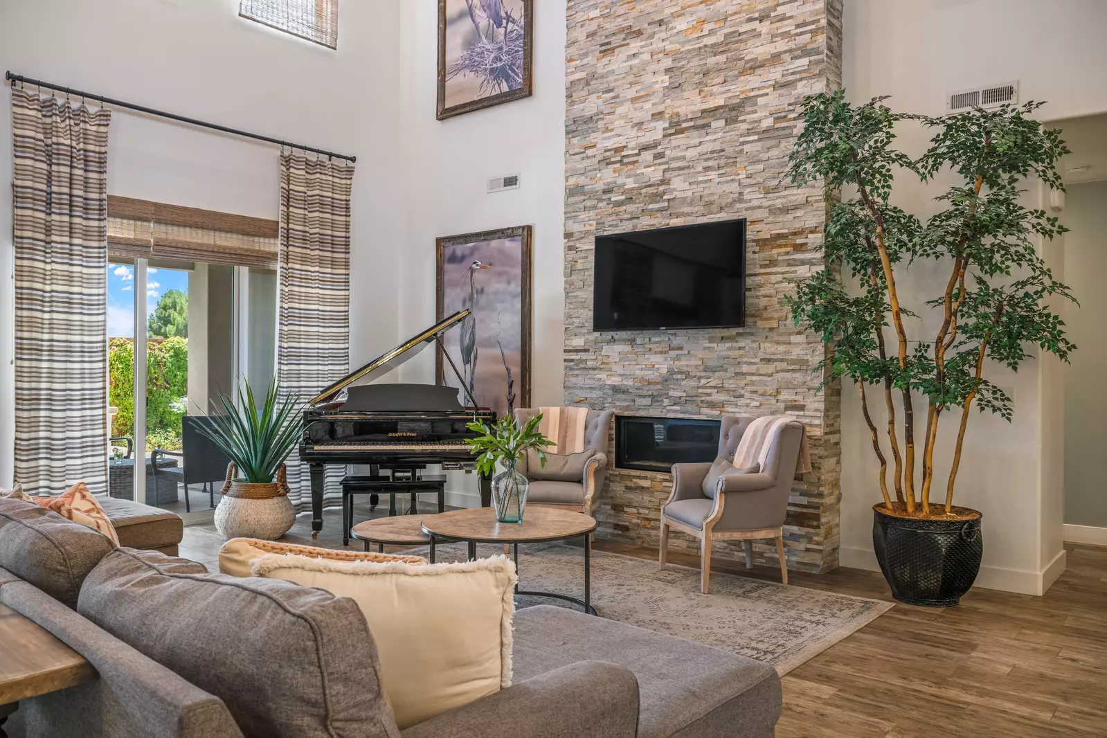 Main Floor Living Room with Piano