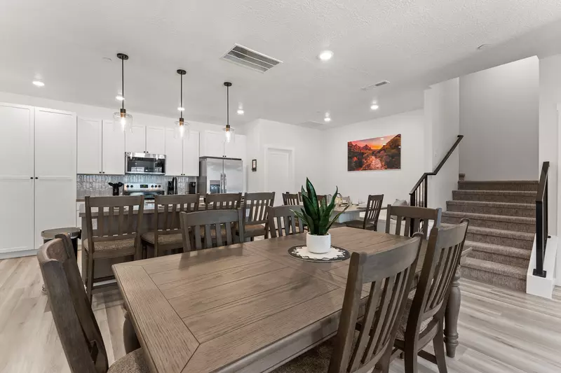 Dining Room Table & Kitchen