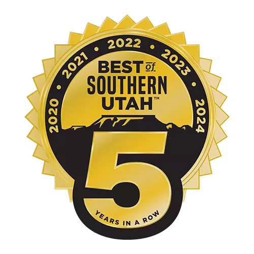 Best of Southern Utah award 5 years in a row