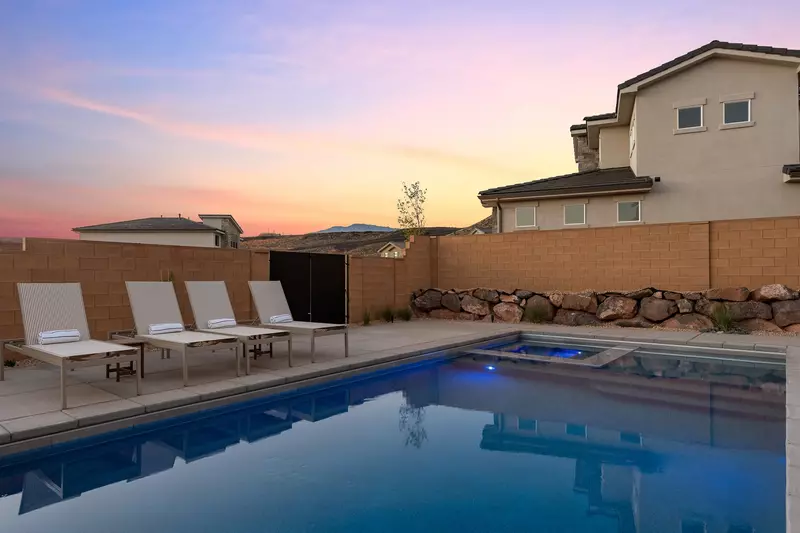 Private Pool at Sunset