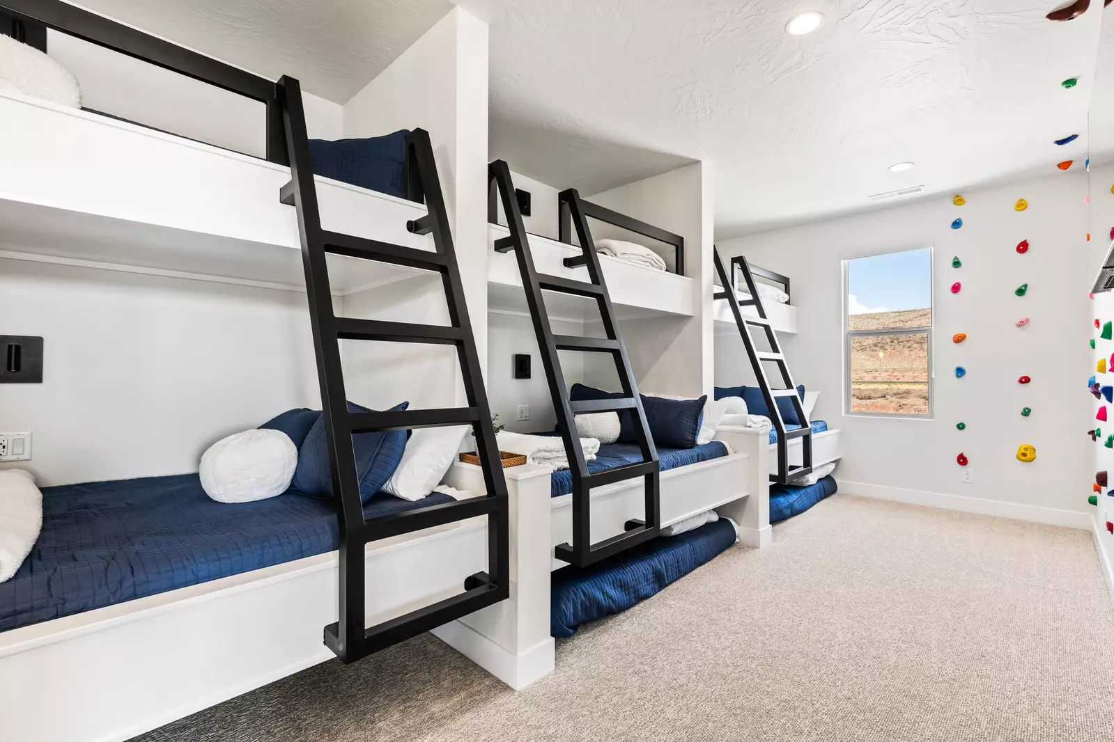 3 Twin/Double Bunks, 2 Twin Trundles