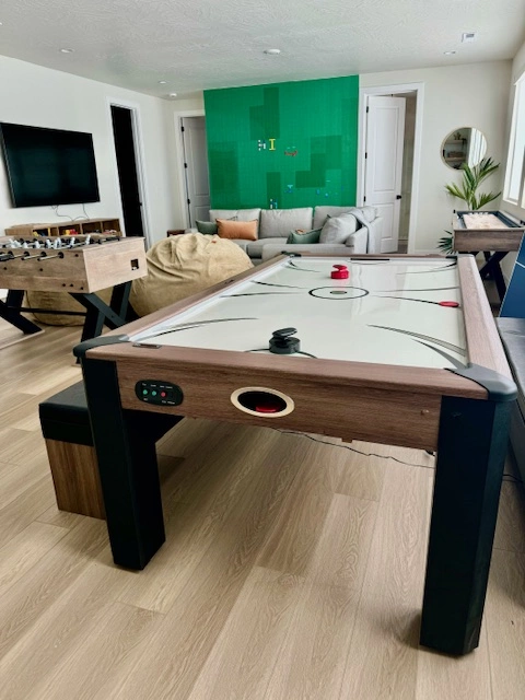 Air Hockey, Table Tennis, or Converts to a Table.