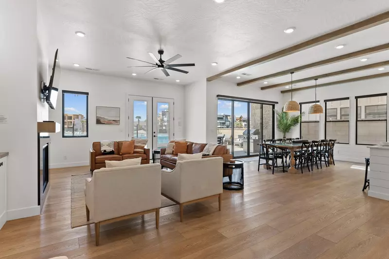 Living Room with Lagoon Views