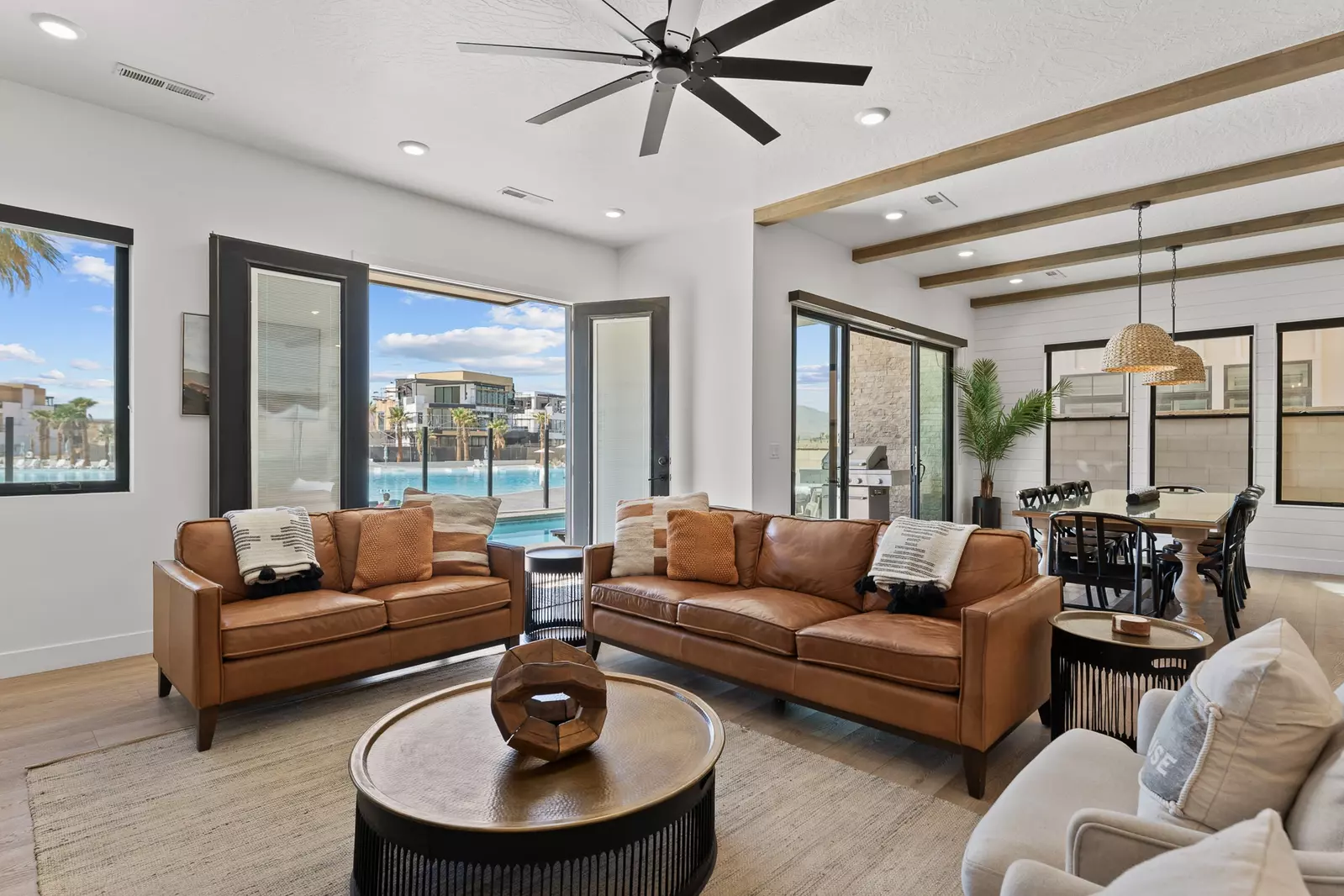 Living Room with Lagoon Views