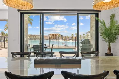 Living/Dining Room with Lagoon Views