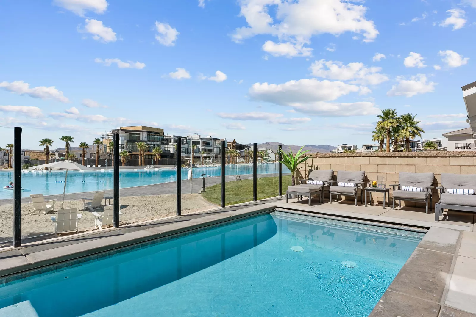 Backyard Private Pool with Lagoon Access