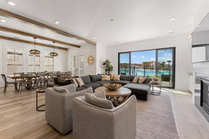 Living Area with Lagoon Front Views