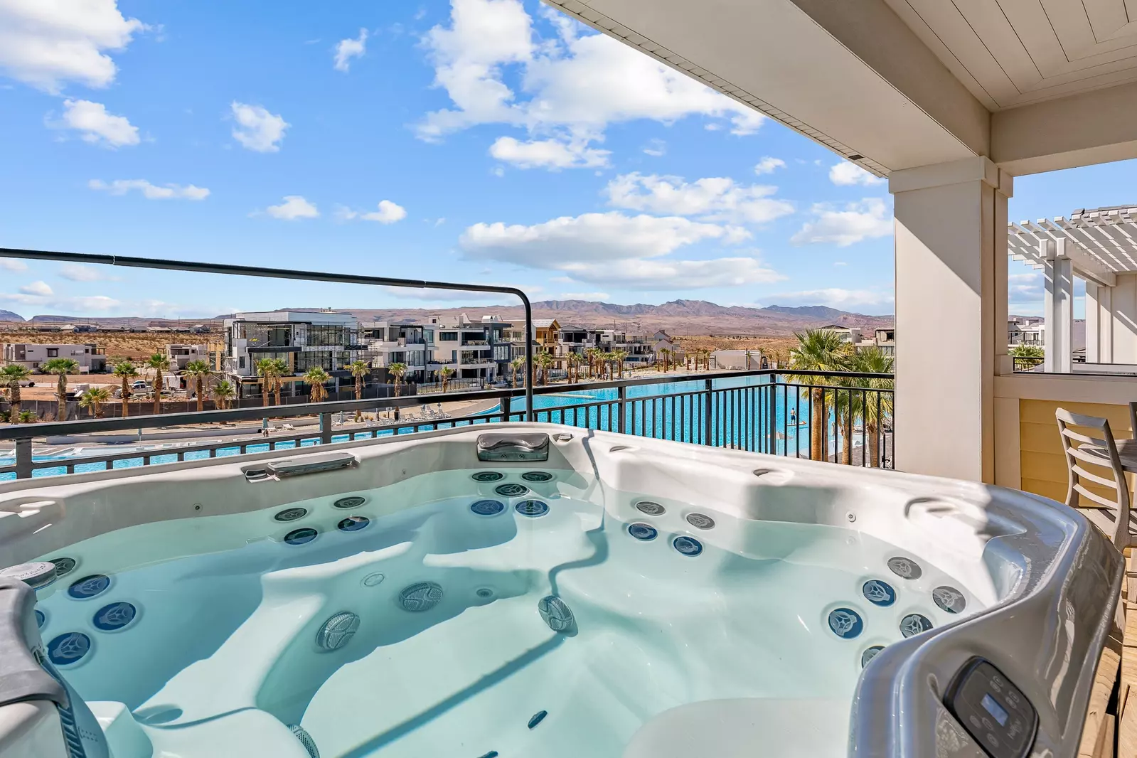 Balcony Private Hot Tub with Lagoon Views