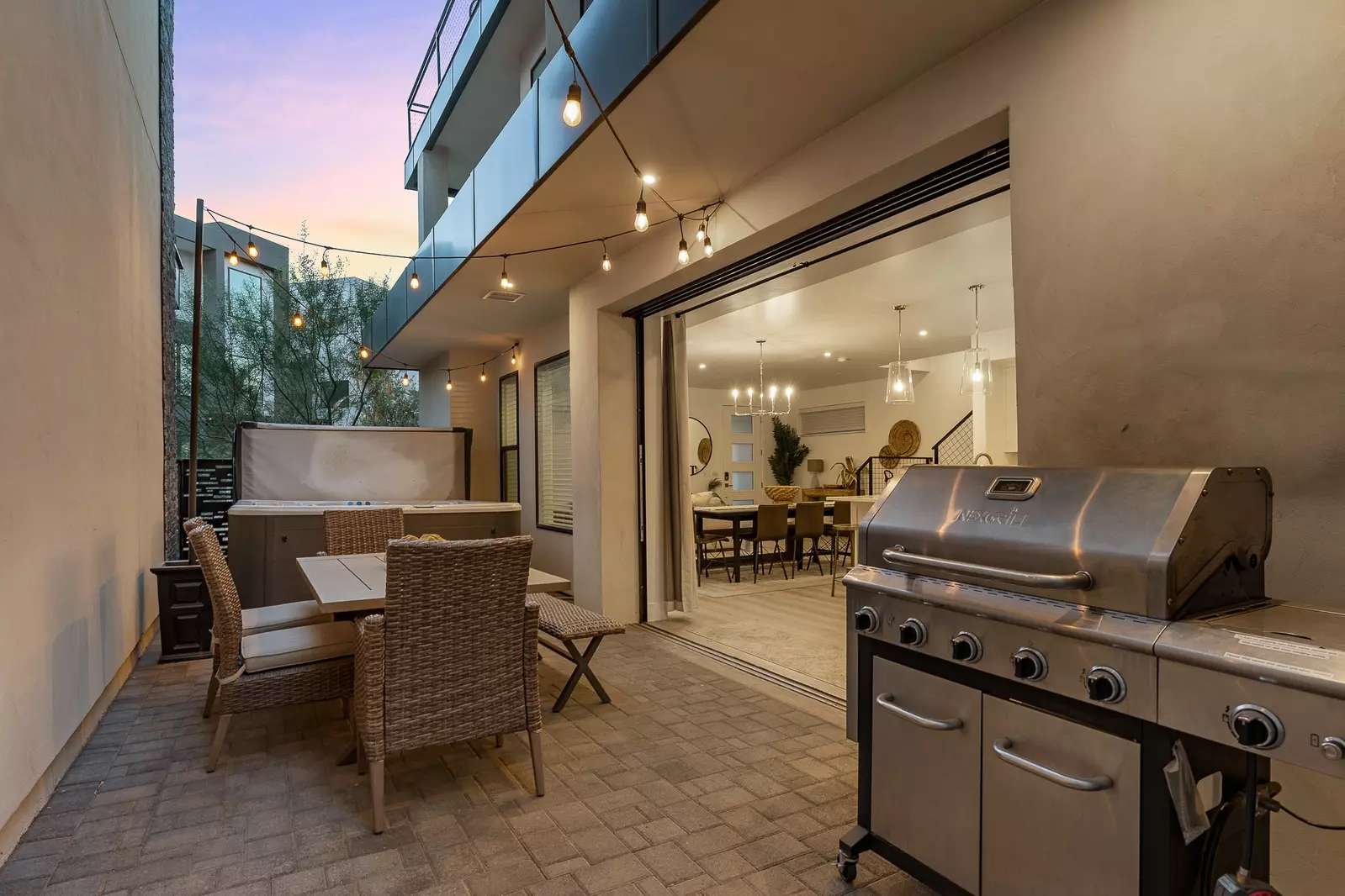 Patio with Private Hot Tub, BBQ, & Outdoor Dining