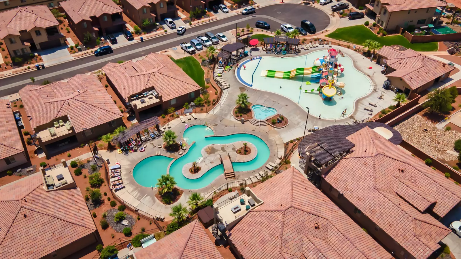 Aerial View of Community Waterpark