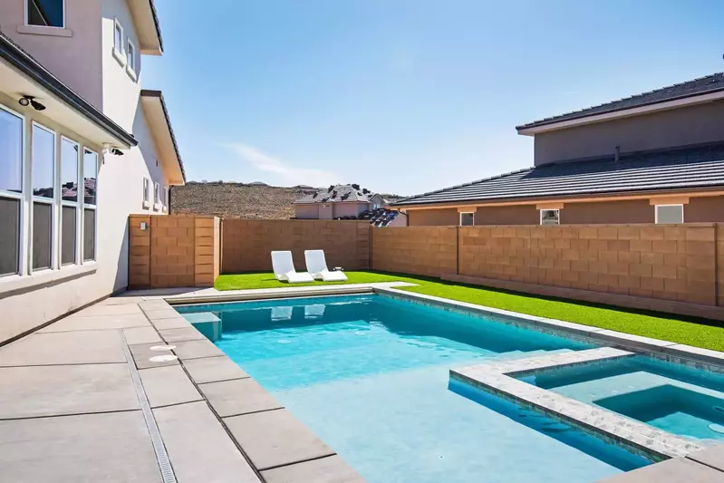 Private Pool Area and Backyard