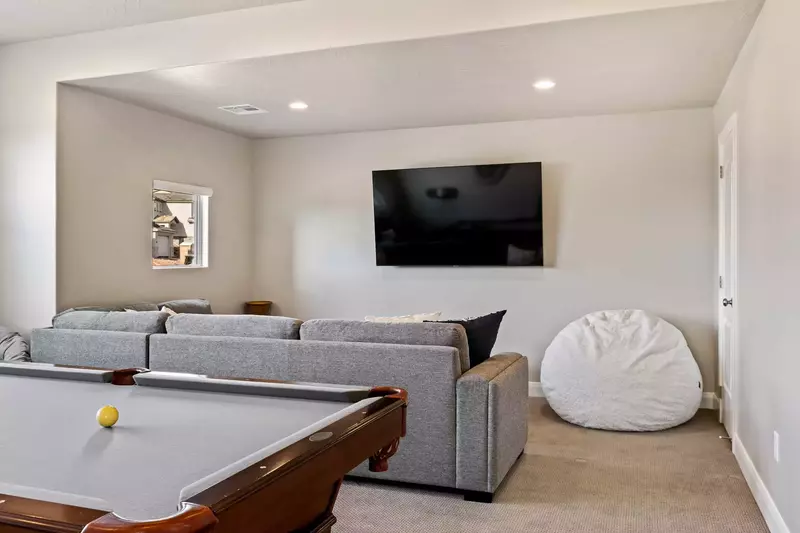 Pool Table and Sitting Area