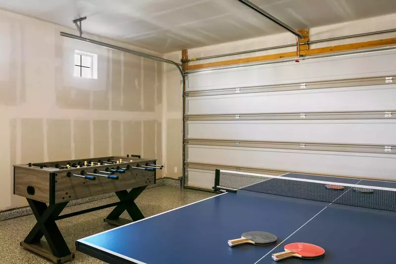 Ping Pong Table and Foosball Table (Garage can fit 1 car)