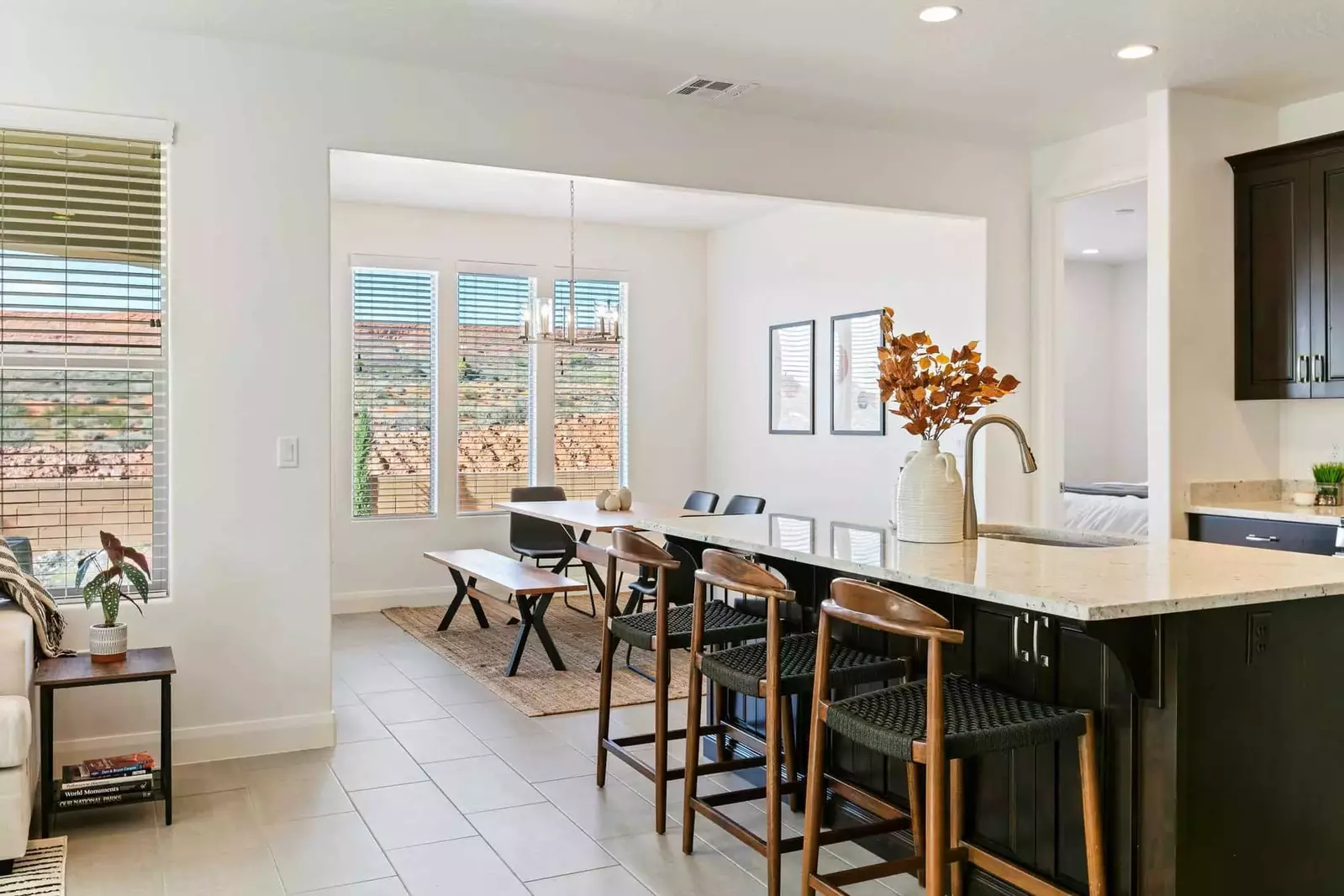 Kitchen Island and Dining Area