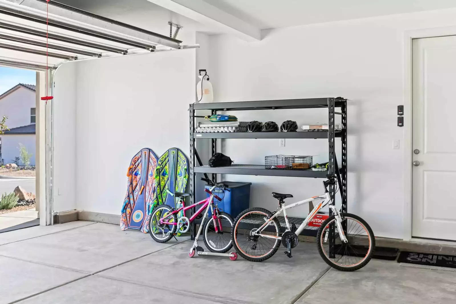 Bikes and Amenities in Garage