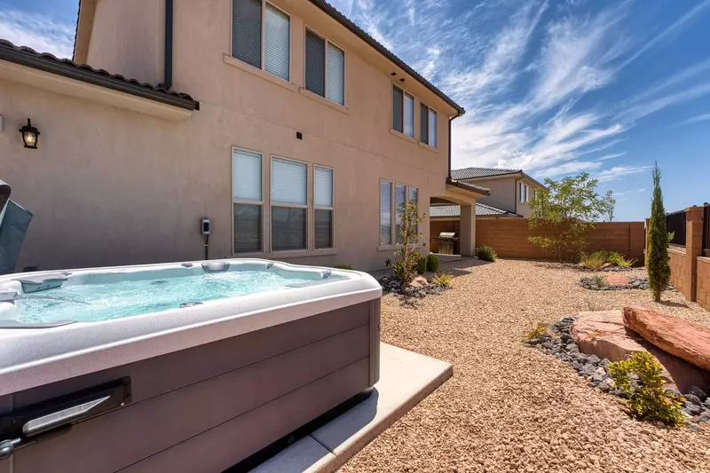 Private Hot Tub and Backyard