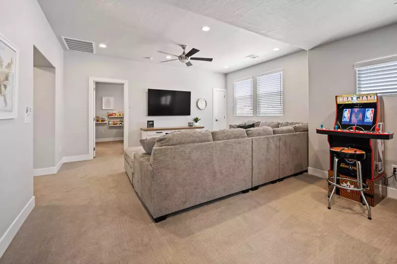 Upper Living Area Seating and TV