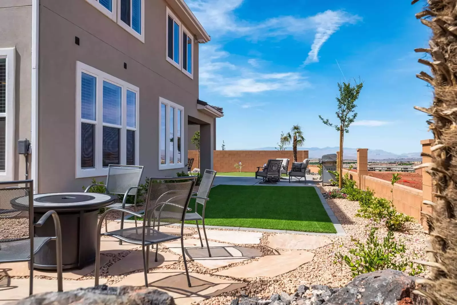 Patio Seating and Backyard