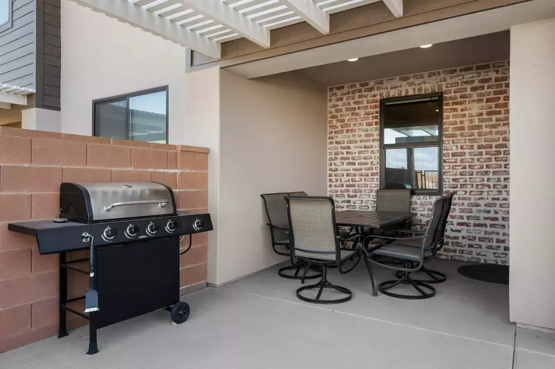 Back Patio Pergola with BBQ Grill