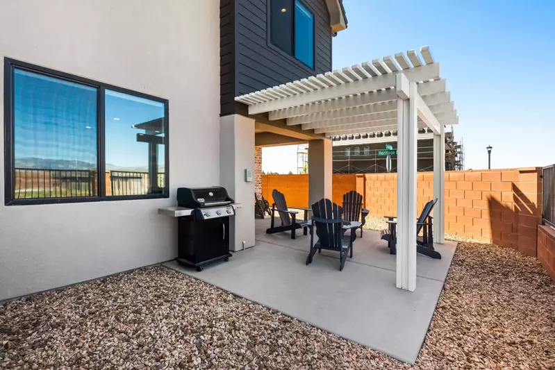 Back Patio with Pergola and BBQ Grill