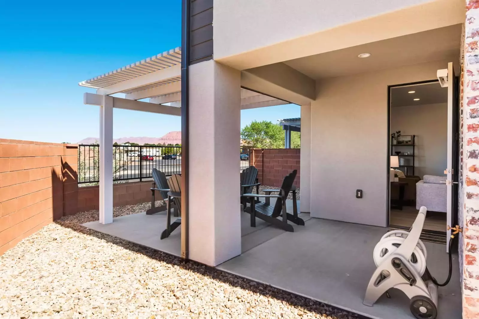 Back Patio Pergola with BBQ Grill