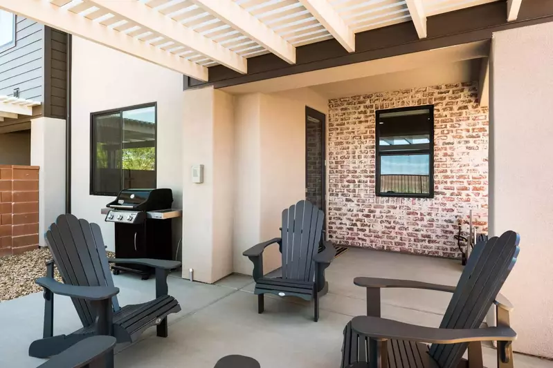 Back Patio Pergola with BBQ Grill