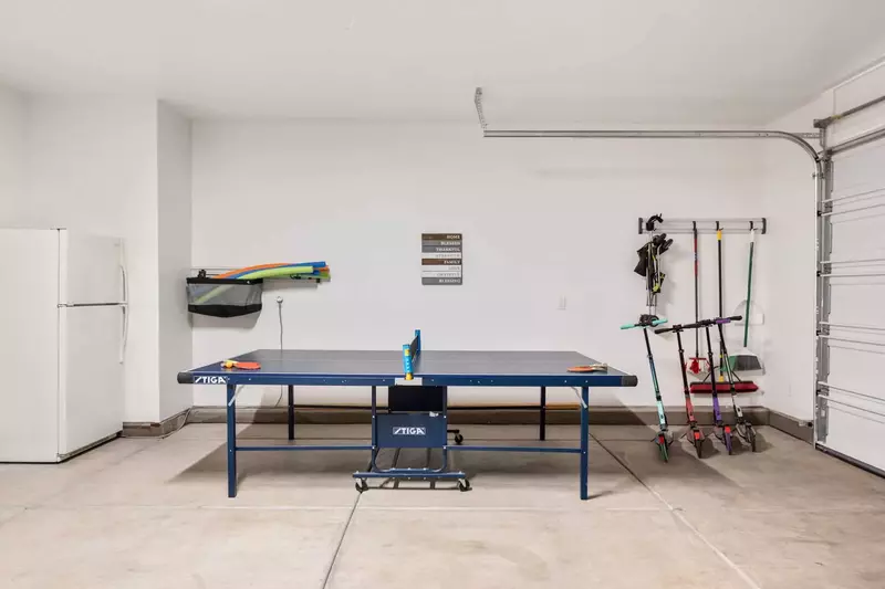 Ping Pong Table in Garage