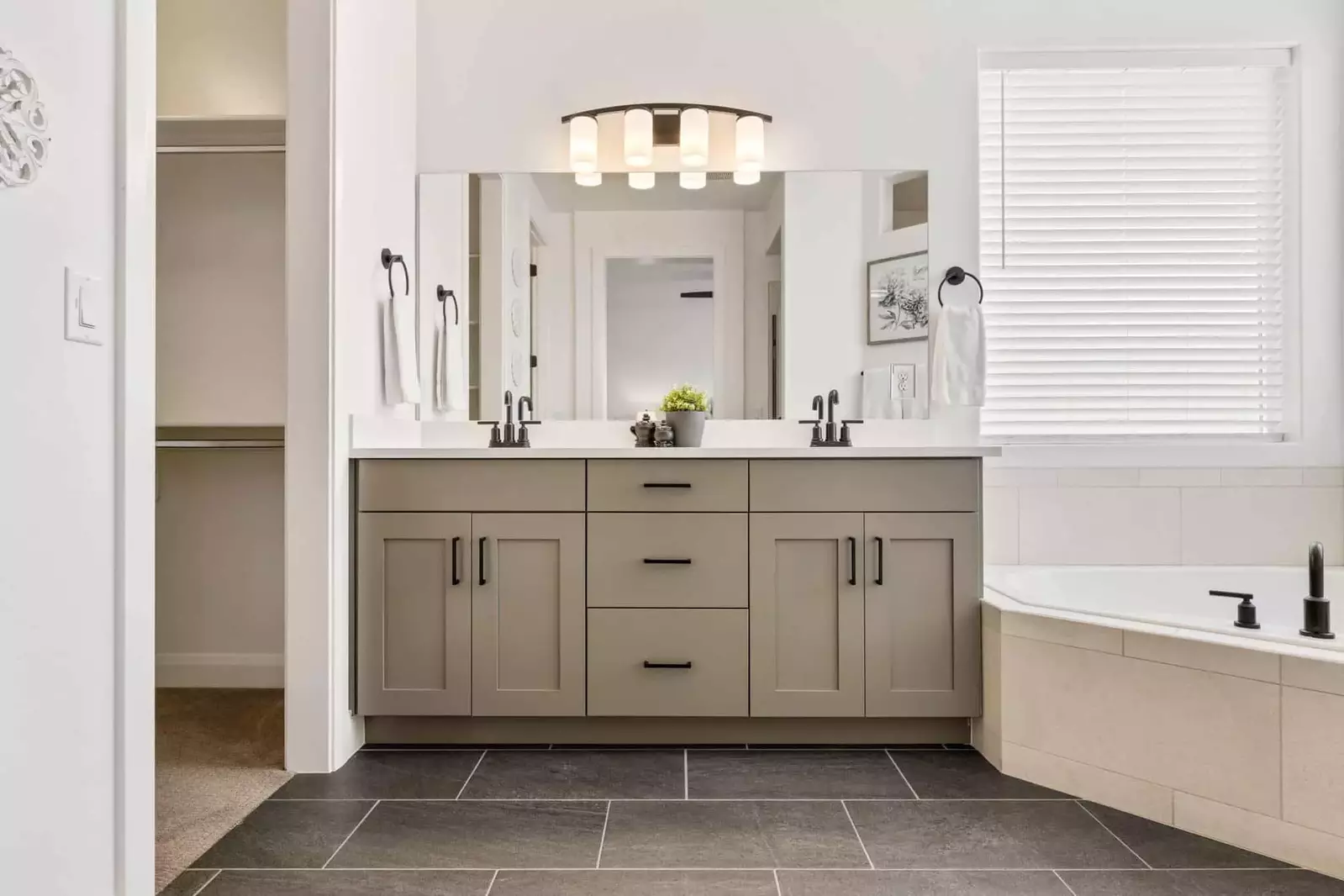 Bathroom Vanity with 2 Sinks