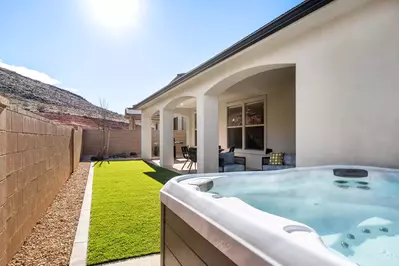 Private Hot Tub and Backyard