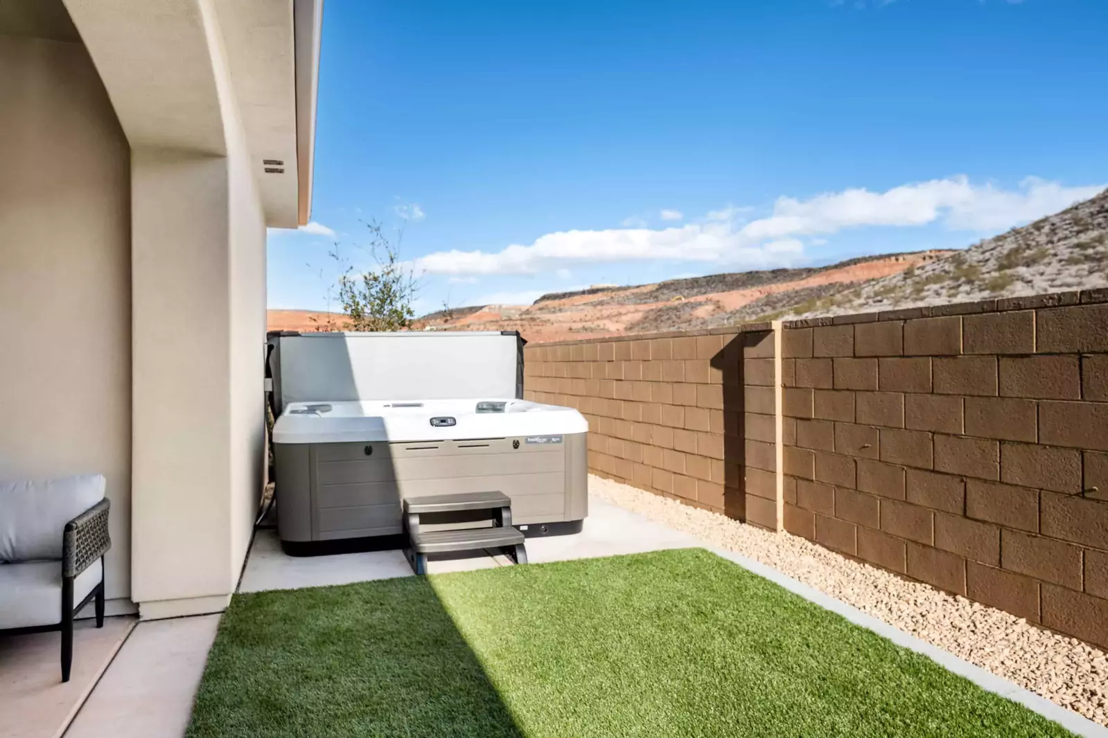 Private Hot Tub and Backyard