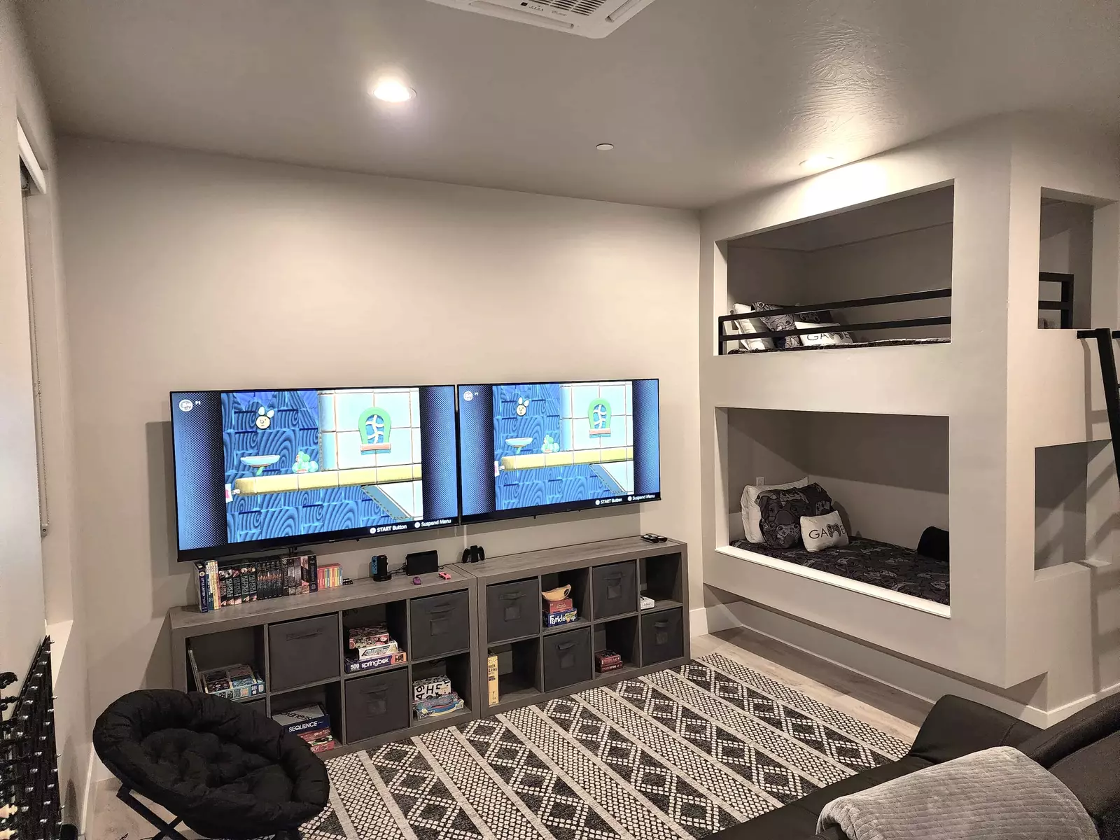 Loft Game Room with Twin Bunk Bed