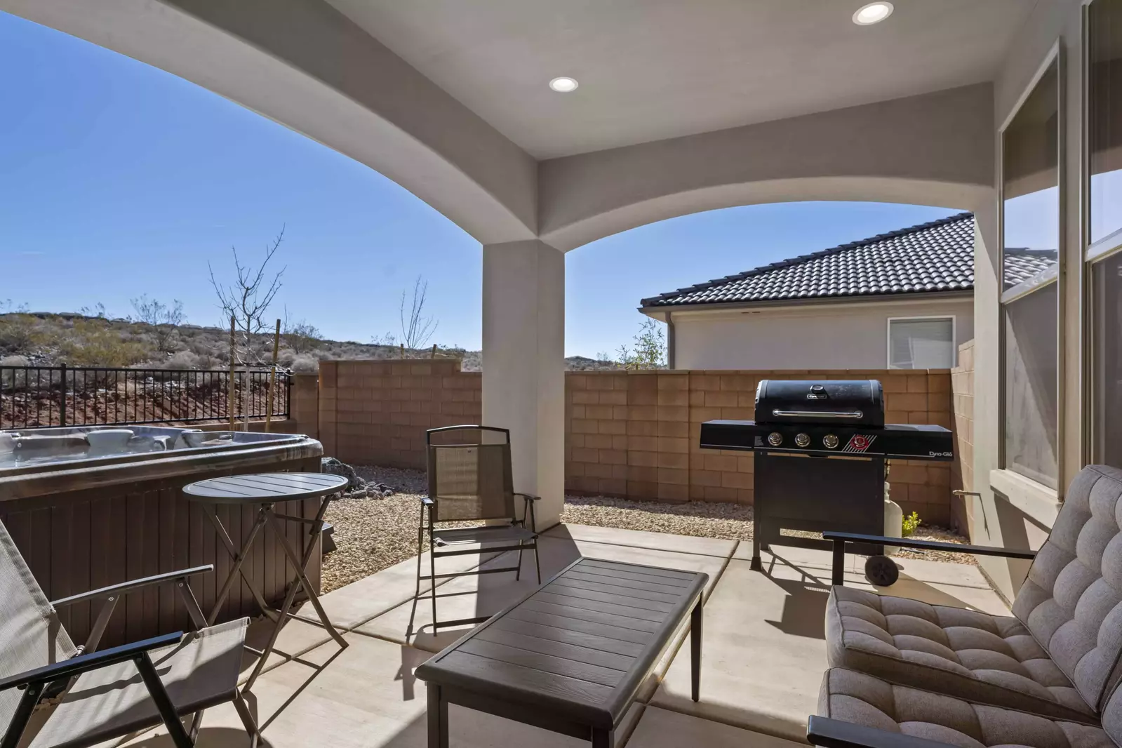 BBQ Grill and Outdoor Seating