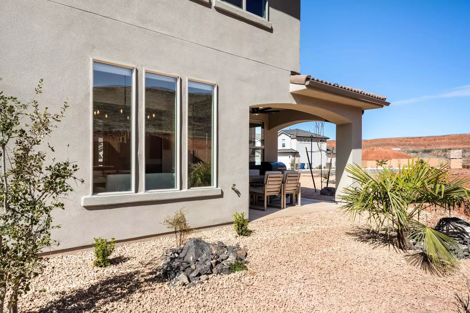 Covered Patio and Backyard