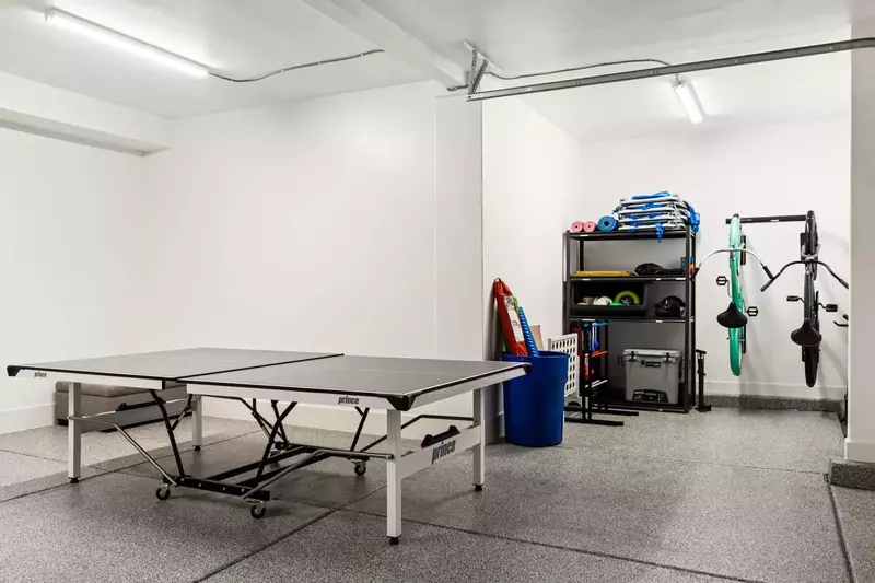 Ping Pong Table in Garage