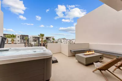 Balcony with Hot Tub and Firepit