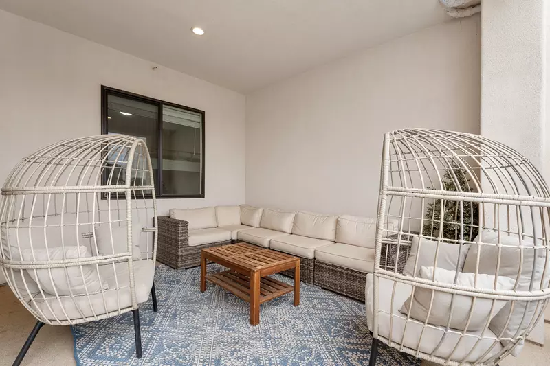 Balcony with Hot Tub and Firepit