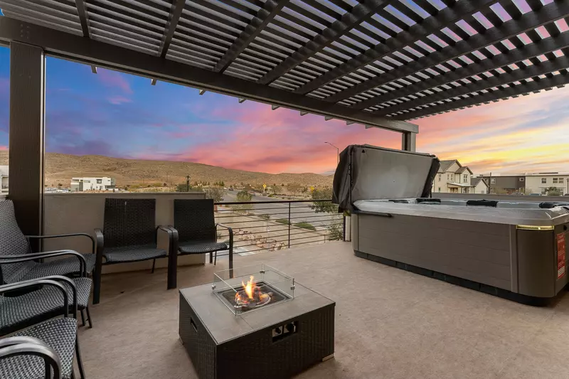 Patio with Private Hot Tub and Firepit