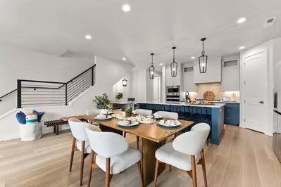 Dining Room with View of Kitchen