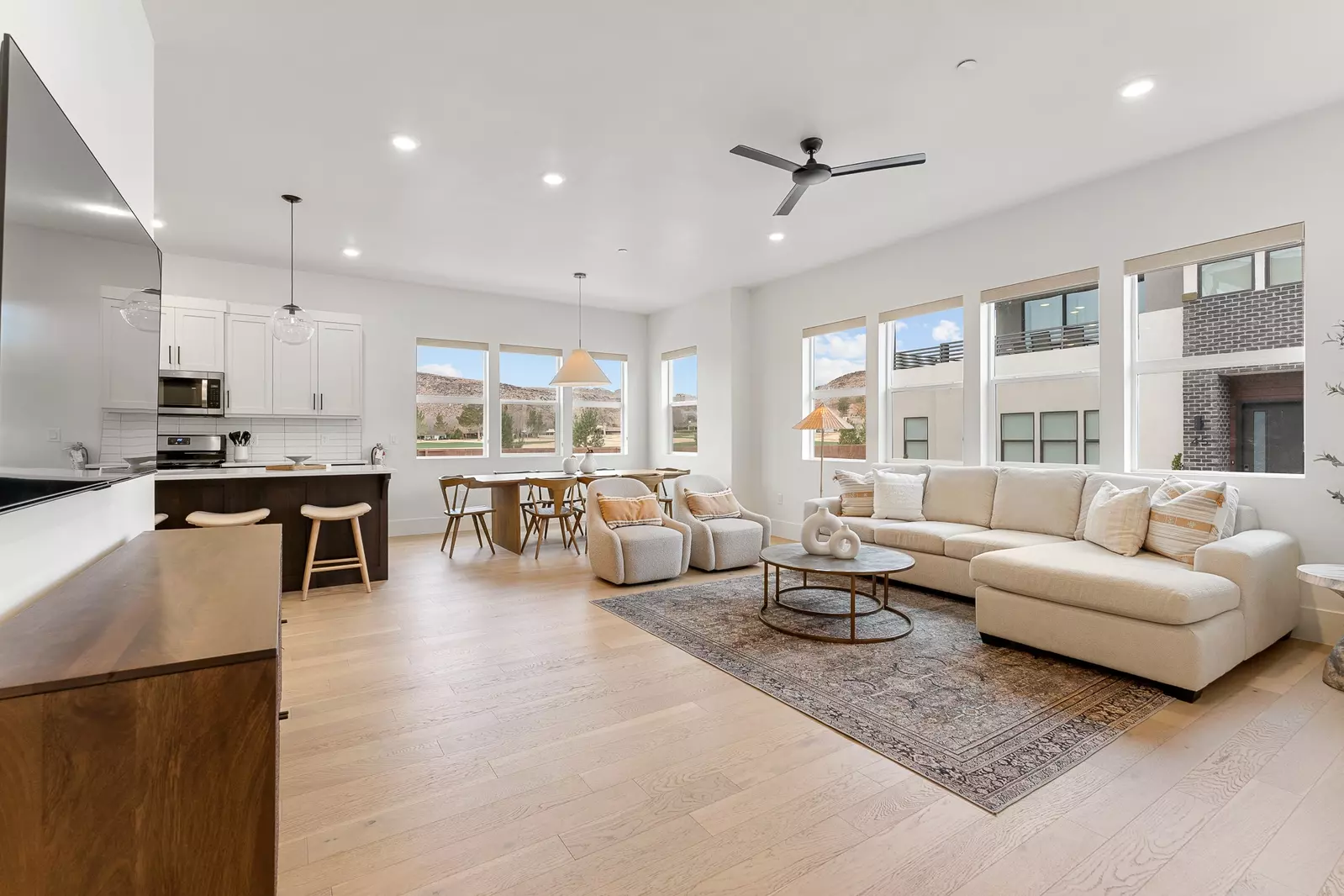 Living Room and Dining Area