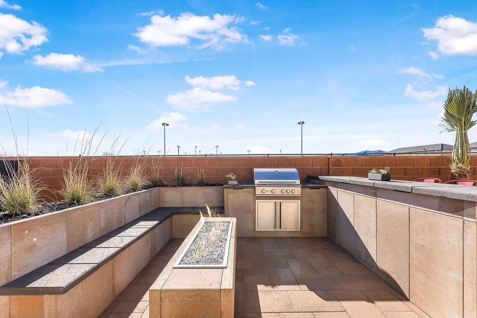 Fire Table and Grilling Area