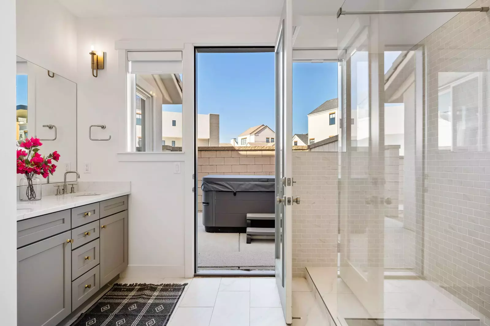 Bathroom Exit to Private Hot Tub