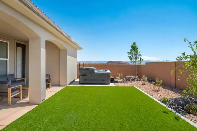 Private Hot Tub and Lawn Area