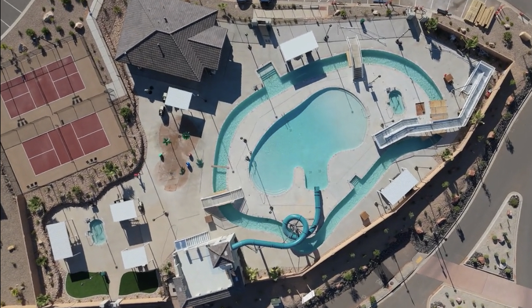 Aerial View of Community Pool