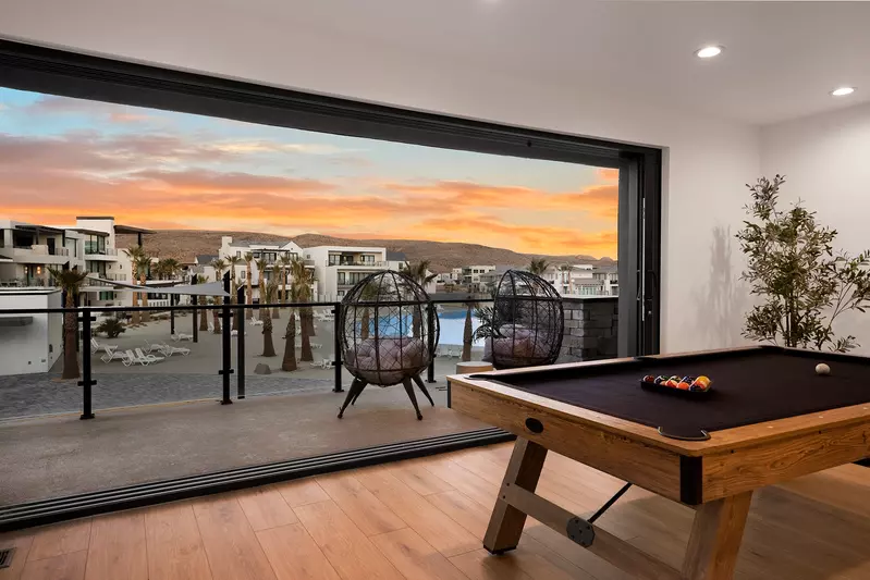 Private Pool Table and Deck View