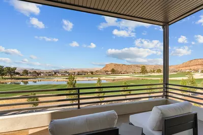 Outdoor Patio with Golf Course View